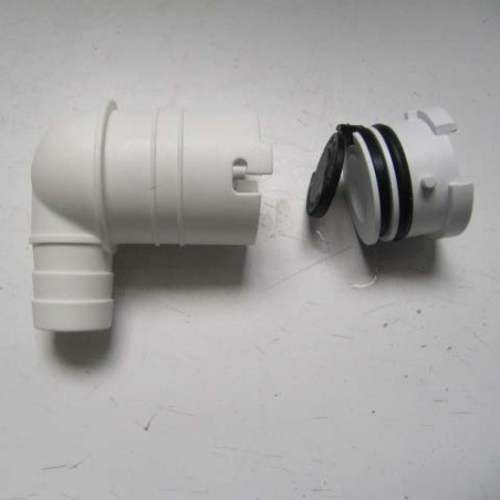 Complete elbow pipe with non-return valve