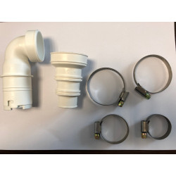 Complete white elbow pipe